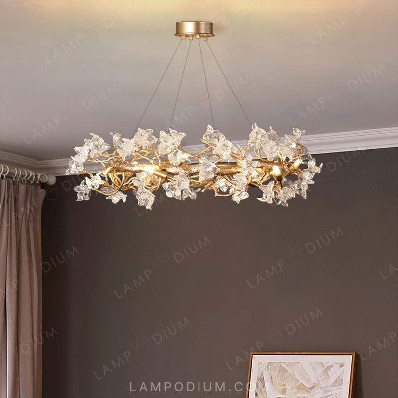 Circular chandeliers and lamps ELISHA