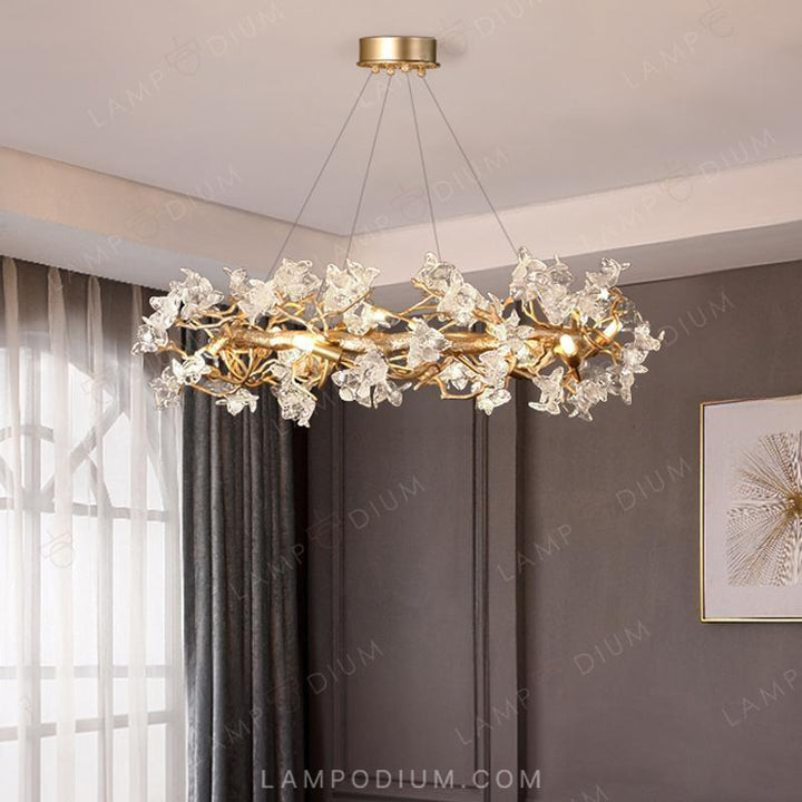 Circular chandeliers and lamps ELISHA