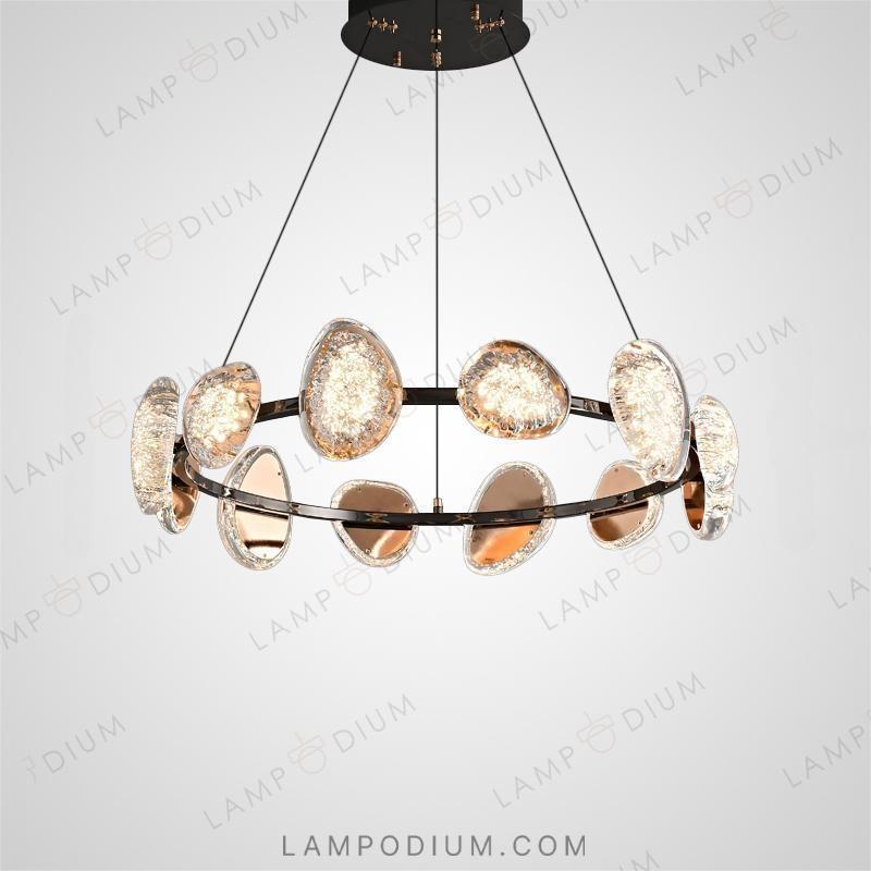 Circular chandeliers and lamps EVIAN RING