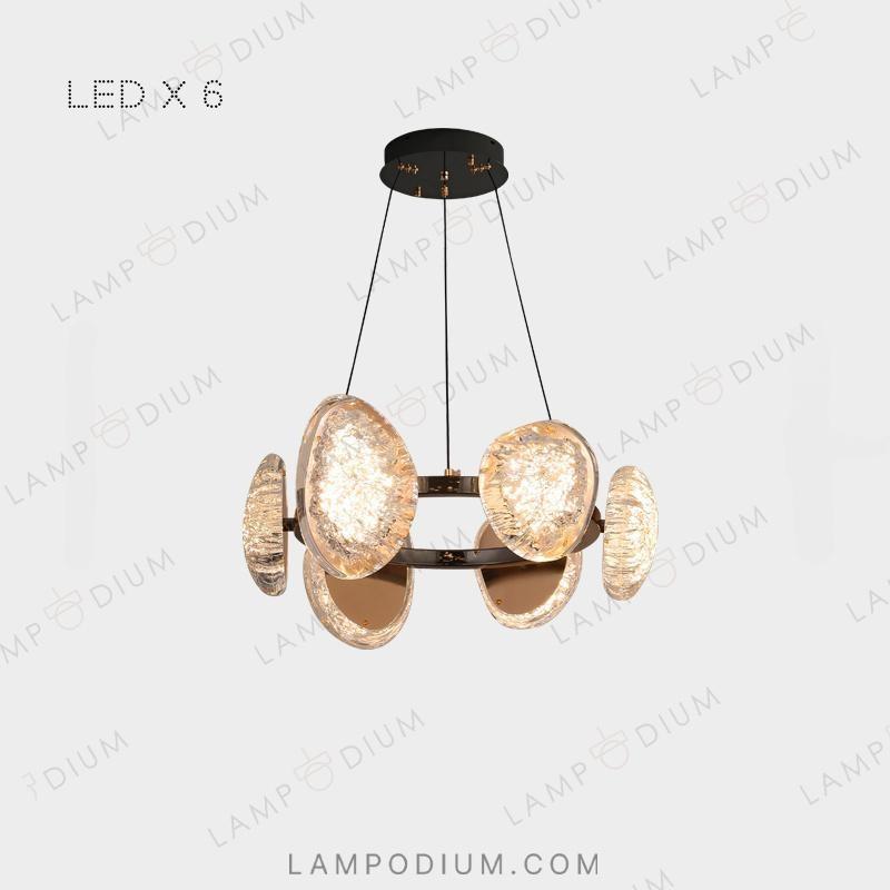 Circular chandeliers and lamps EVIAN RING