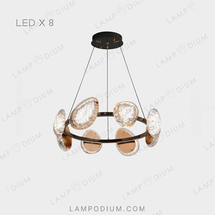 Circular chandeliers and lamps EVIAN RING