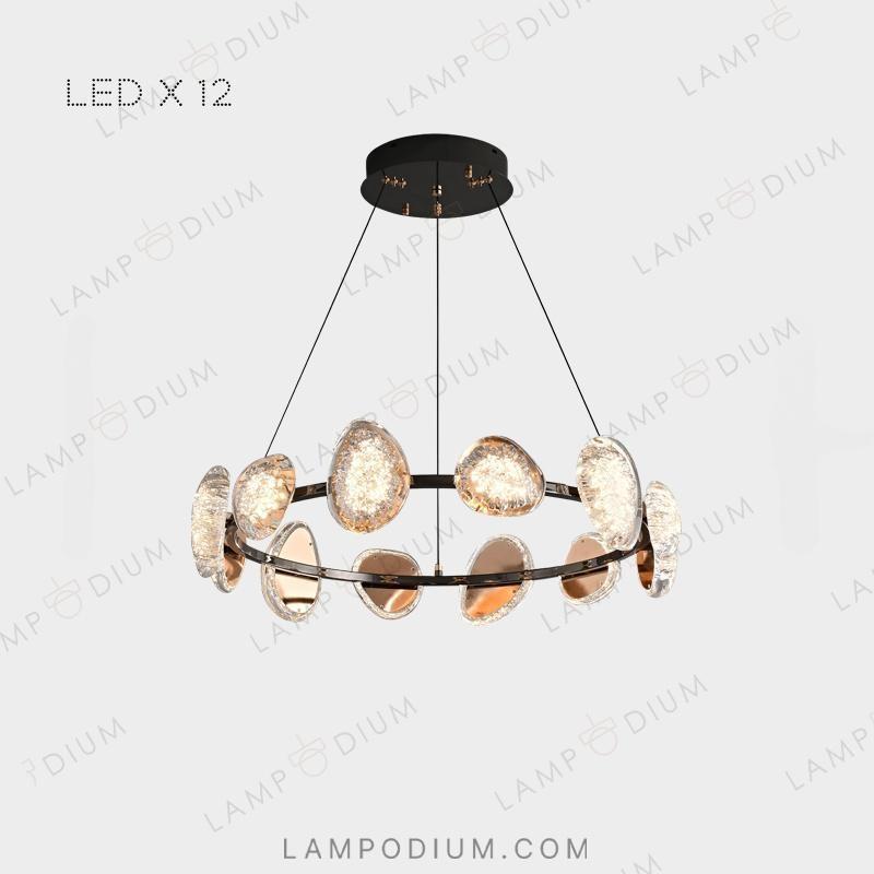 Circular chandeliers and lamps EVIAN RING