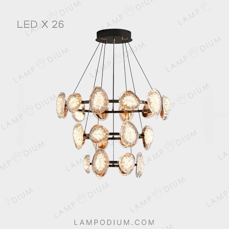 Circular chandeliers and lamps EVIAN RING