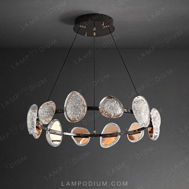 Circular chandeliers and lamps EVIAN RING