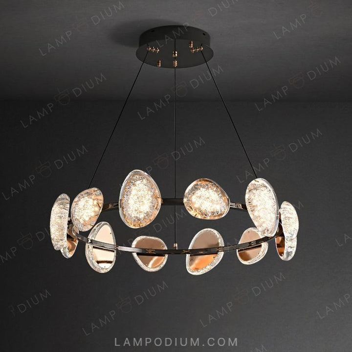 Circular chandeliers and lamps EVIAN RING