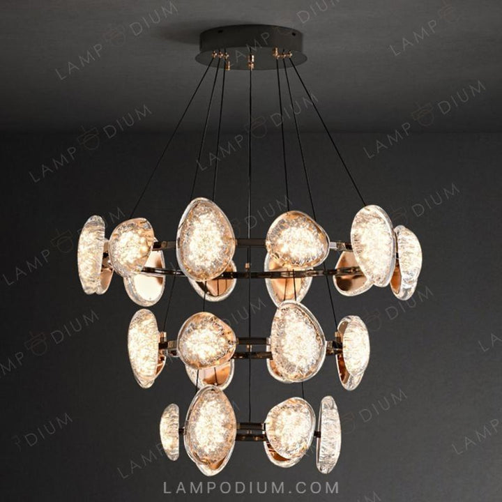 Circular chandeliers and lamps EVIAN RING