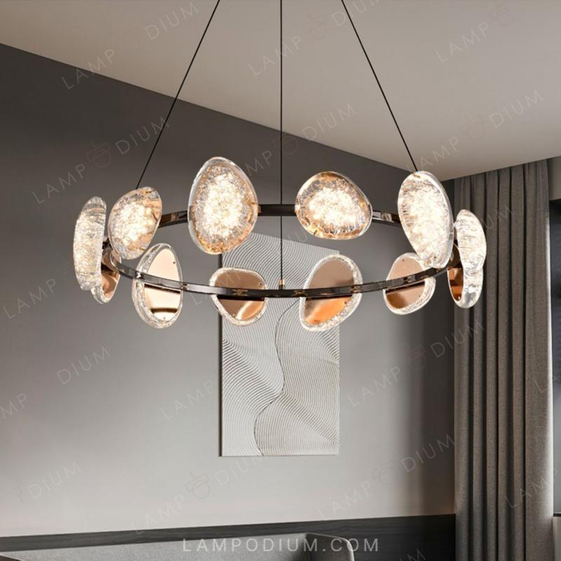 Circular chandeliers and lamps EVIAN RING