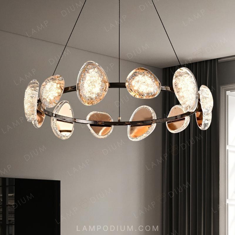 Circular chandeliers and lamps EVIAN RING