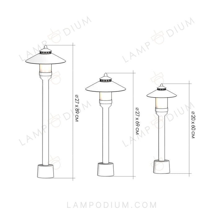Exterior light LAMPIONE STRADALE 7050A