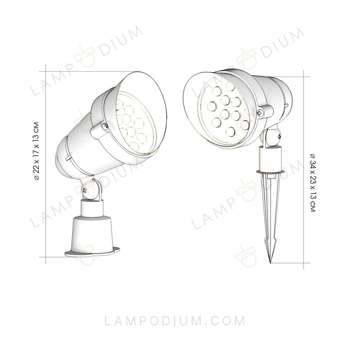 Exterior light LAMPIONE STRADALE 7032