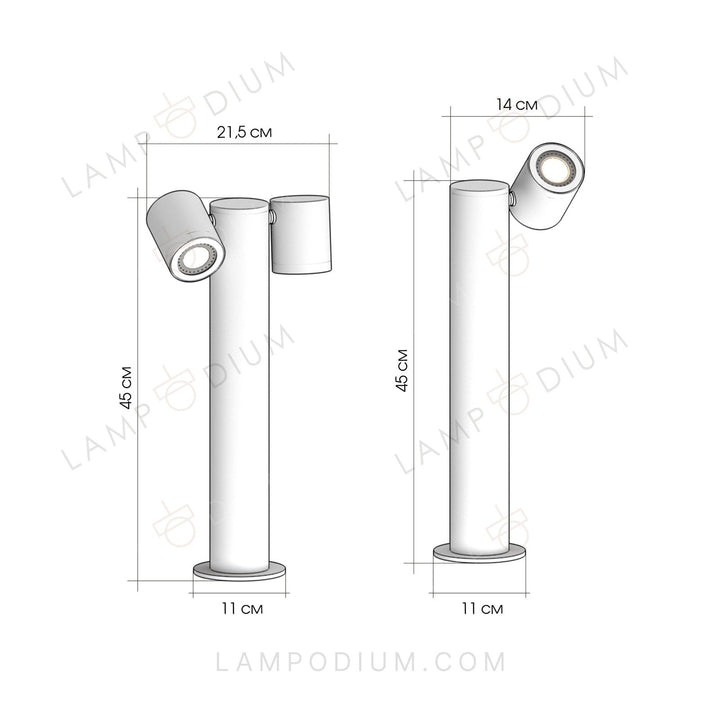 Exterior light LAMPIONE STRADALE 7033 DOPPIO