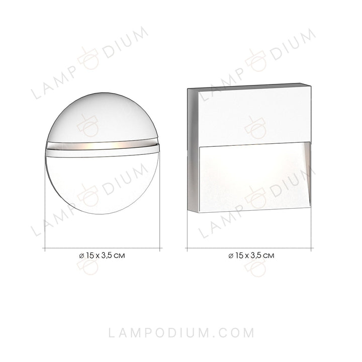 Wall sconce ROWEN SQUADRATO