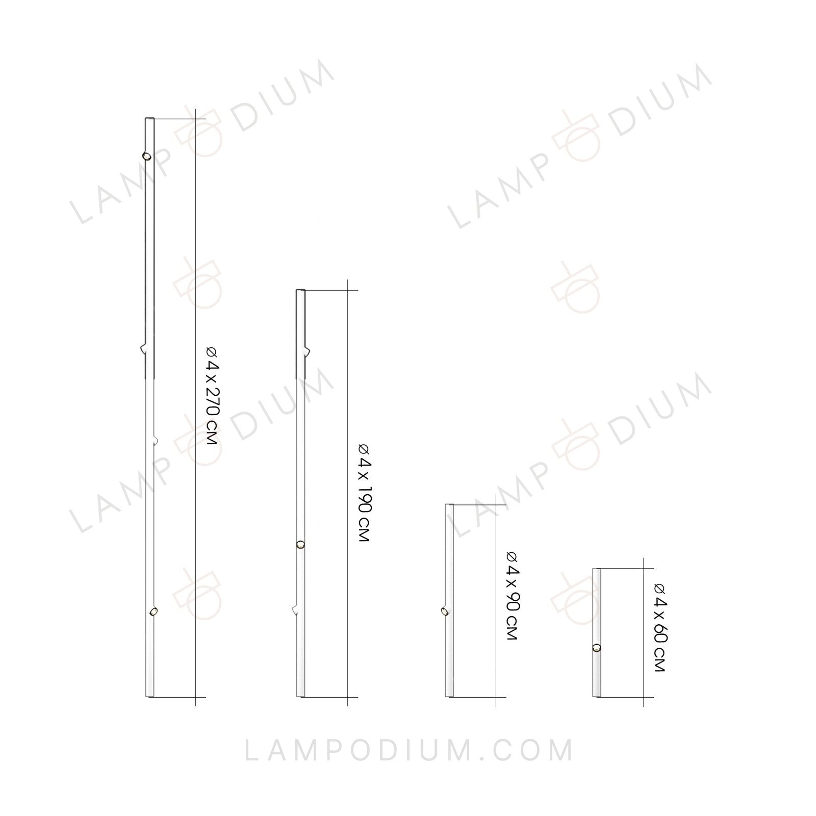 Exterior light LAMPIONE STRADALE 7057