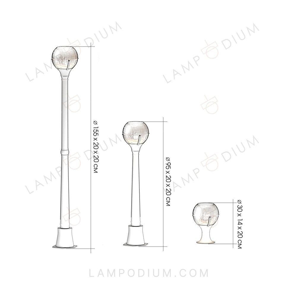Exterior light LAMPIONE STRADALE 7051