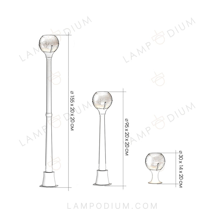 Exterior light LAMPIONE STRADALE 7051