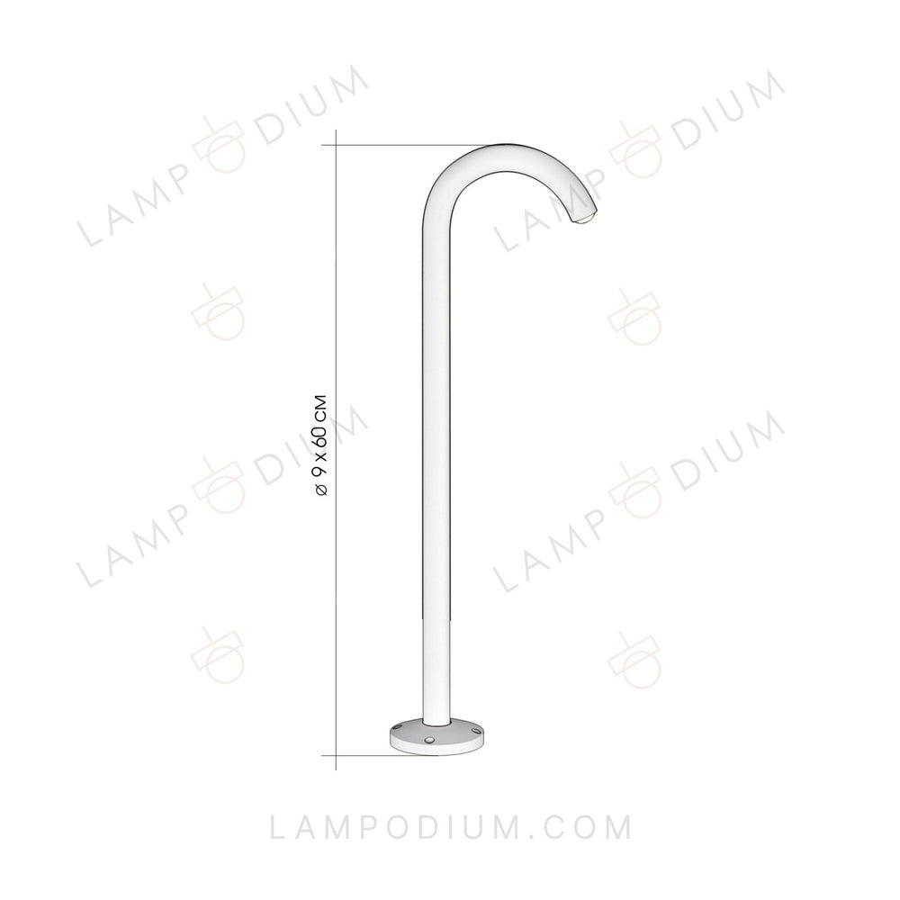 Exterior light LAMPIONE STRADALE 7038