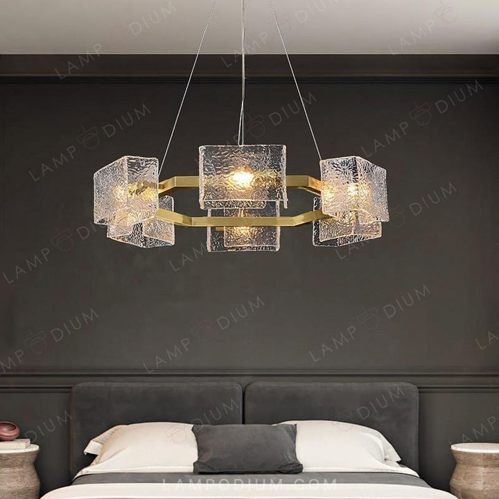 Circular chandeliers and lamps FABIOLA