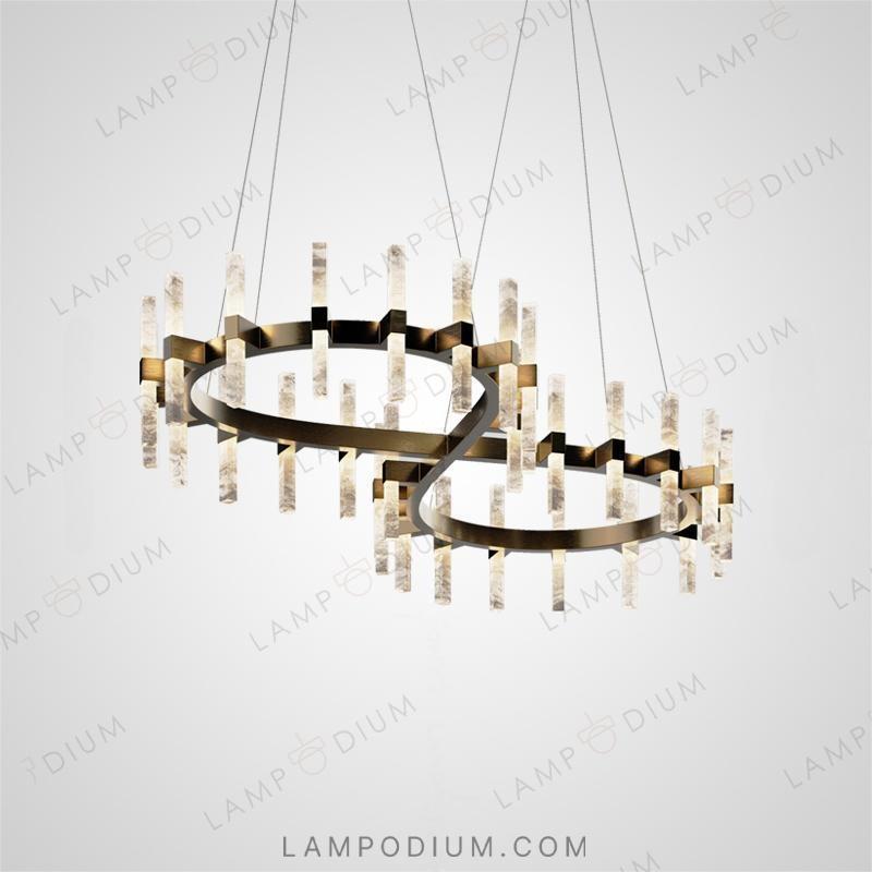 Circular chandeliers and lamps FEDERICA