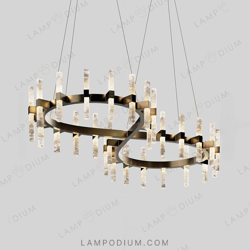 Circular chandeliers and lamps FEDERICA