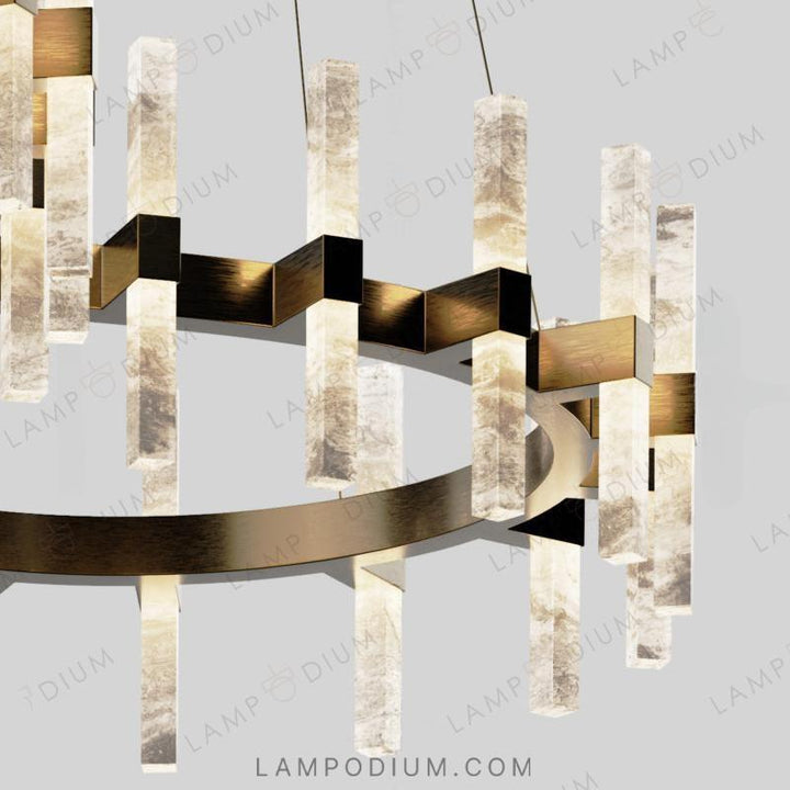 Circular chandeliers and lamps FEDERICA