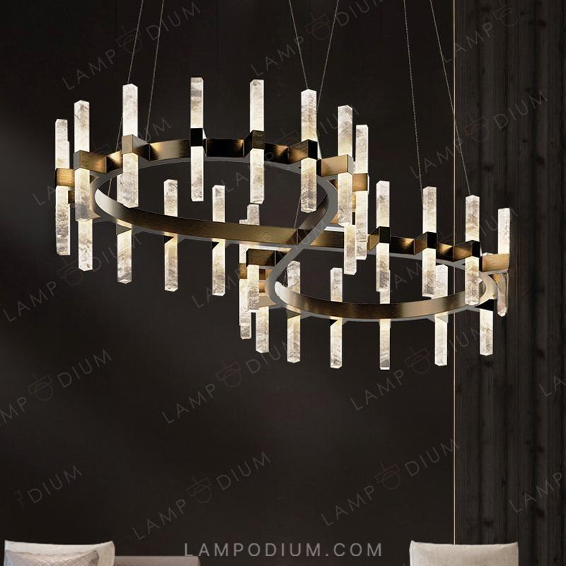 Circular chandeliers and lamps FEDERICA