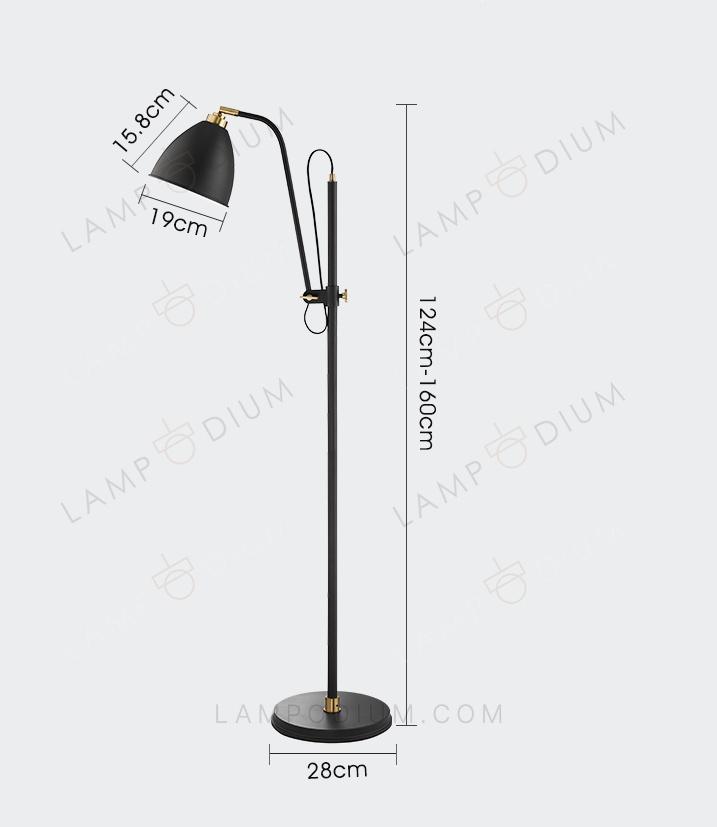 Floor lamp LANCE NERO