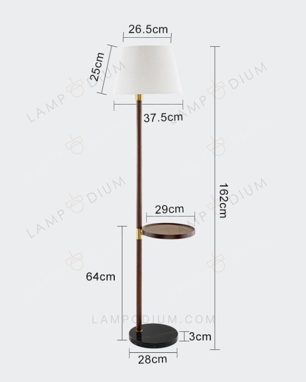 Floor lamp TAVOLO IN LEGNO