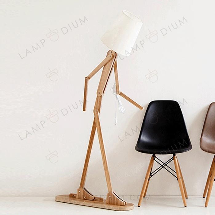 Floor lamp UOMO DI LEGNO