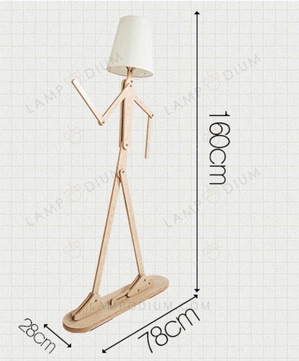 Floor lamp UOMO DI LEGNO