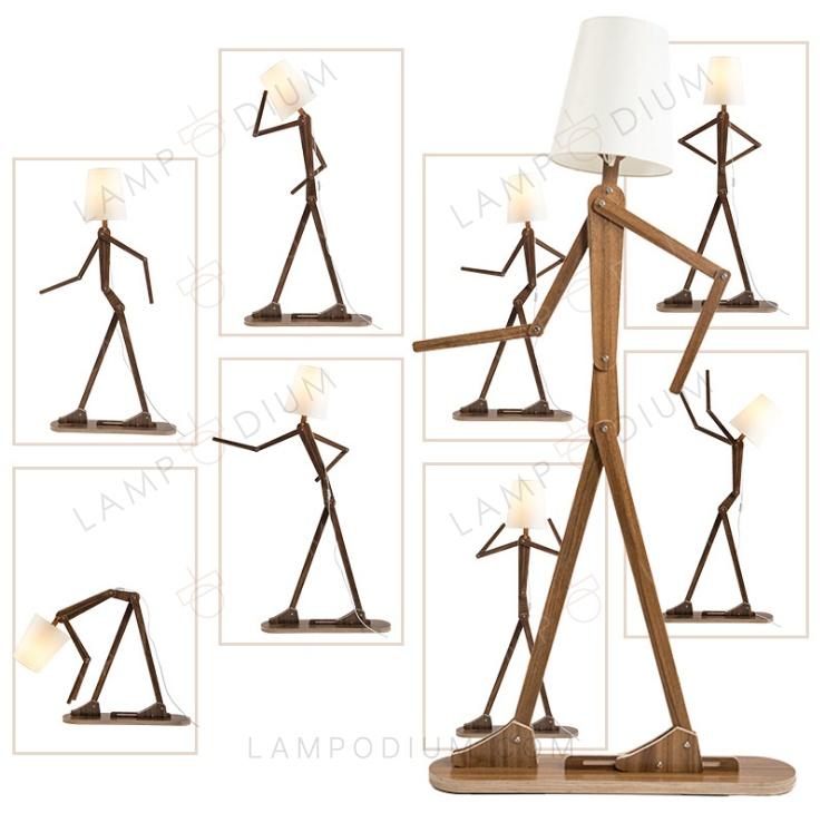 Floor lamp UOMO DI LEGNO