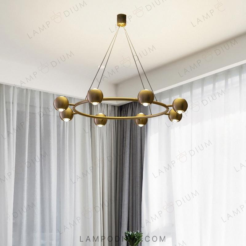 Circular chandeliers and lamps FLORRY RING