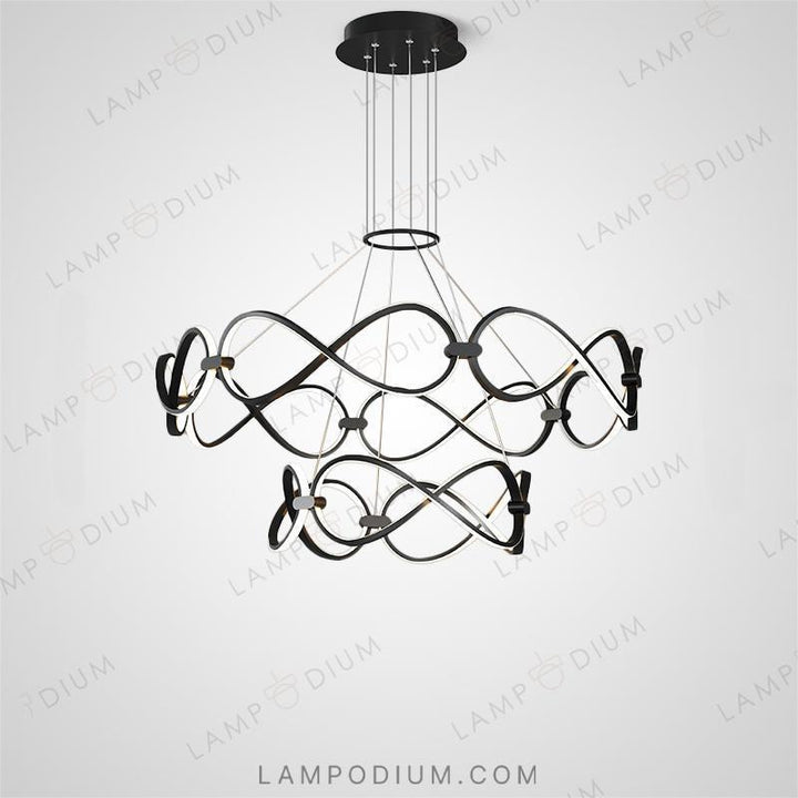 Ring chandeliers and lamps FORLI BW