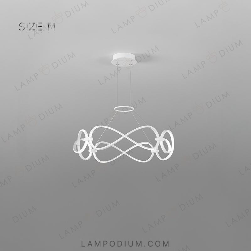 Ring chandeliers and lamps FORLI BW