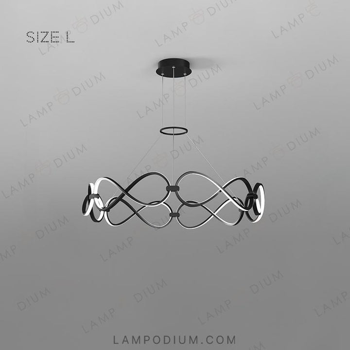 Ring chandeliers and lamps FORLI BW