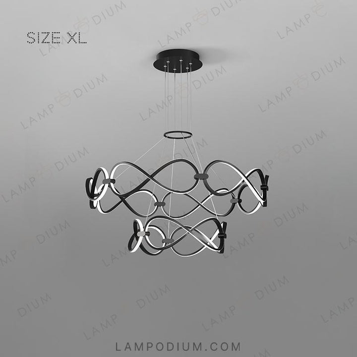 Ring chandeliers and lamps FORLI BW