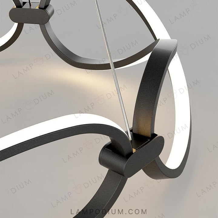 Ring chandeliers and lamps FORLI BW