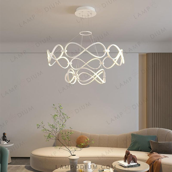 Ring chandeliers and lamps FORLI BW