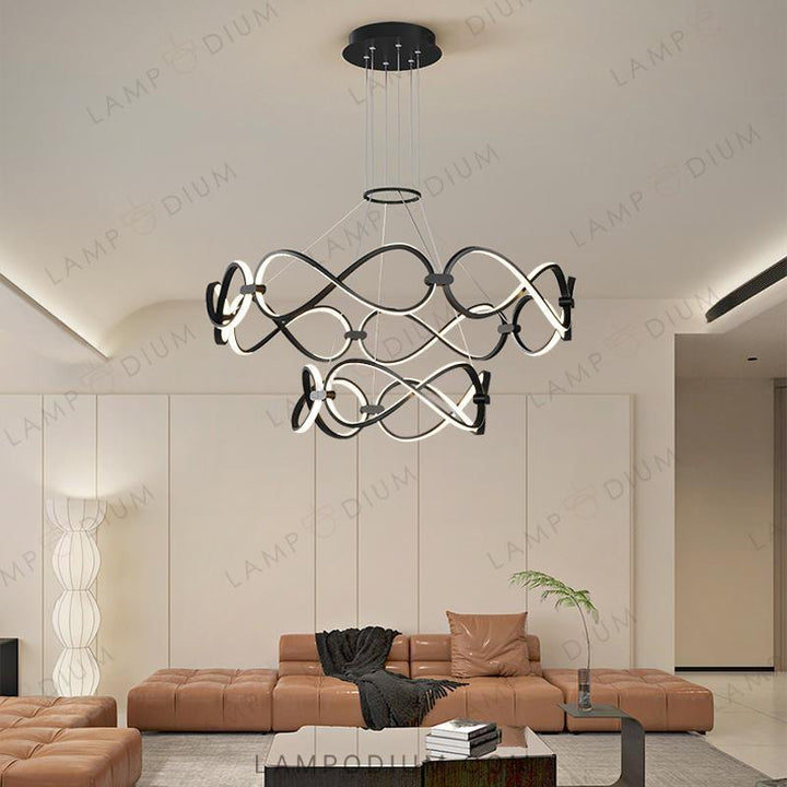 Ring chandeliers and lamps FORLI BW