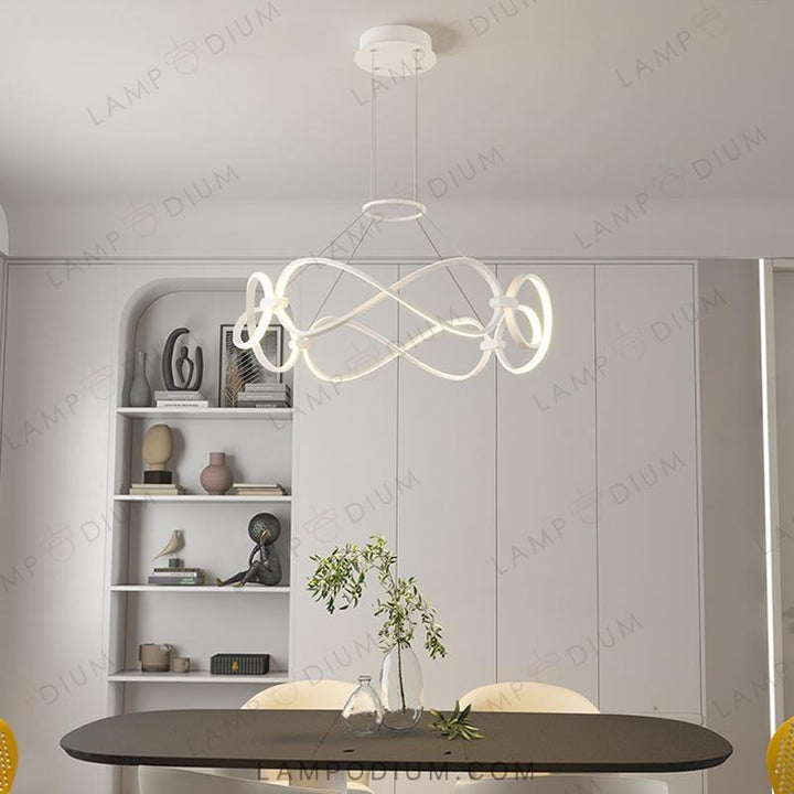 Ring chandeliers and lamps FORLI BW