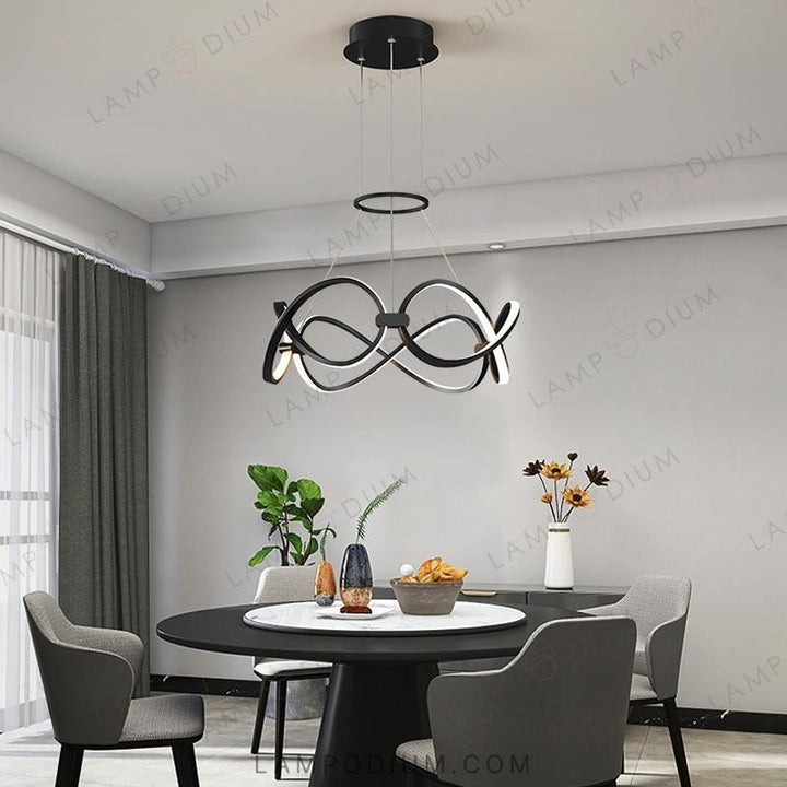 Ring chandeliers and lamps FORLI BW