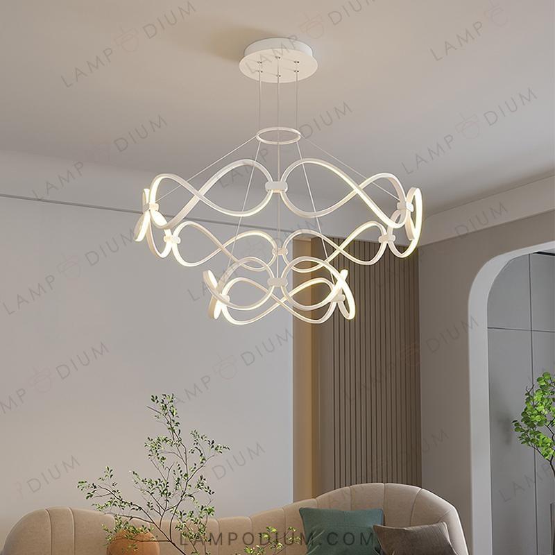 Ring chandeliers and lamps FORLI BW