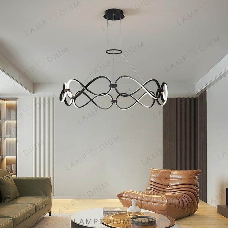 Ring chandeliers and lamps FORLI BW