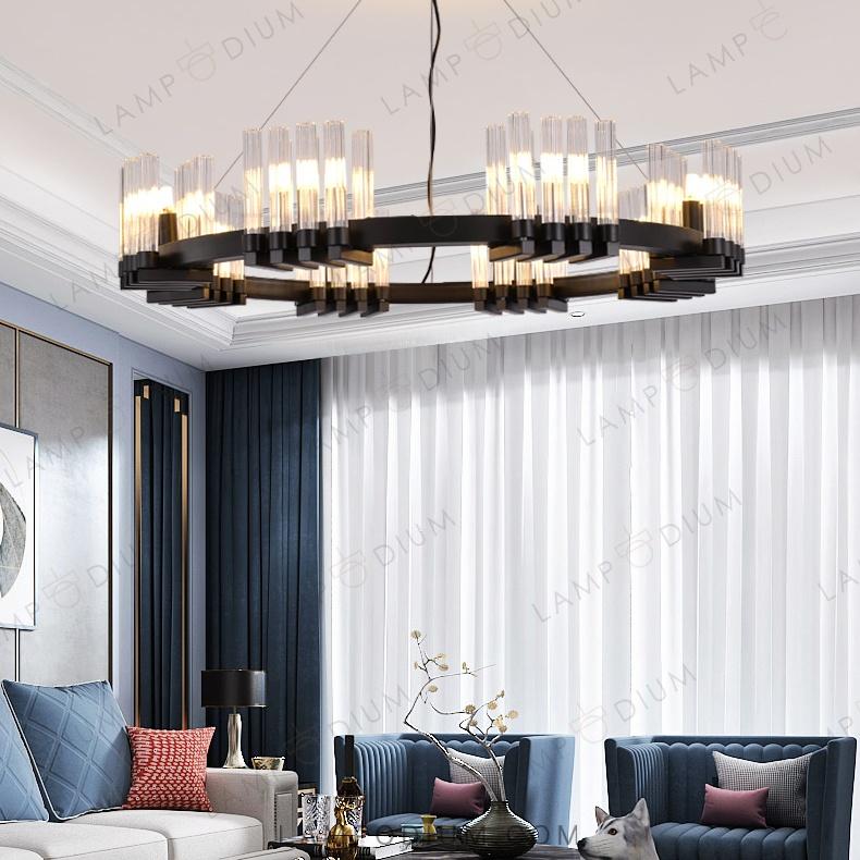 Circular chandeliers and light fixtures FOUNTAIN