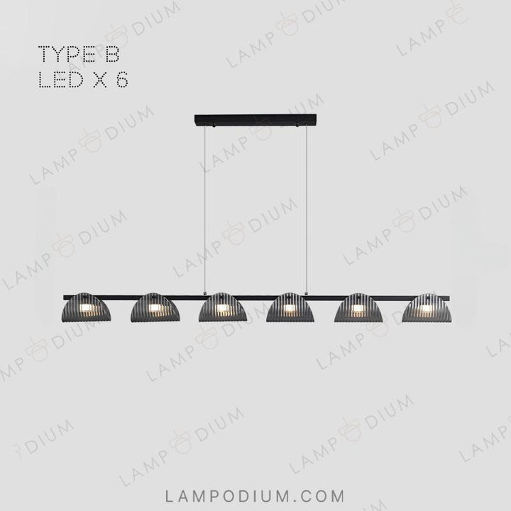 Linear, row luminaire GASPAR LONG