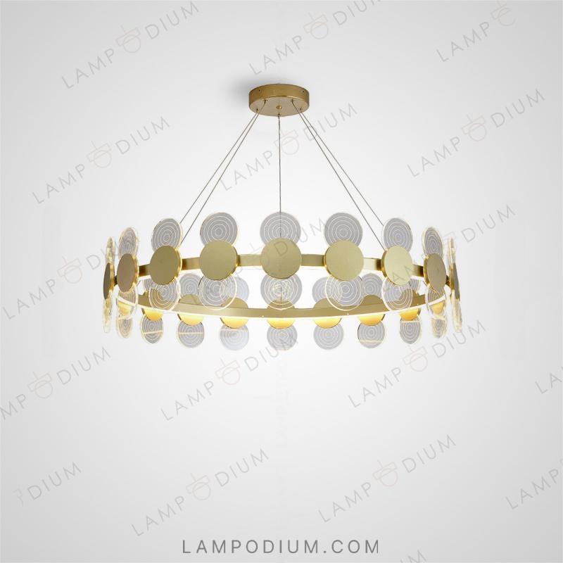 Circular chandeliers and light fixtures GEMMA