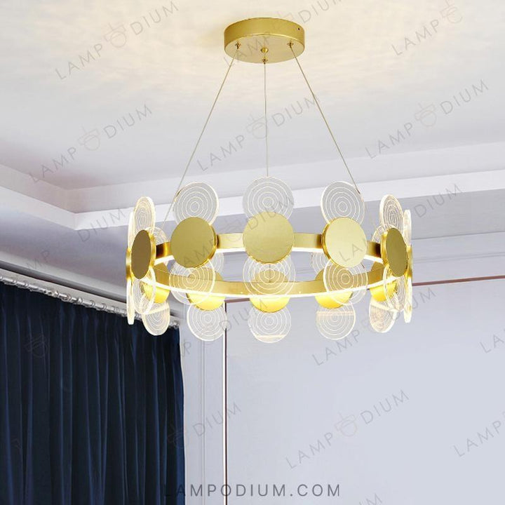 Circular chandeliers and light fixtures GEMMA