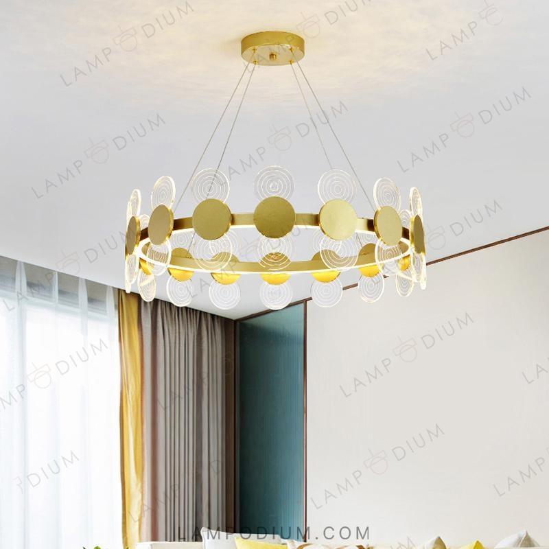 Circular chandeliers and light fixtures GEMMA