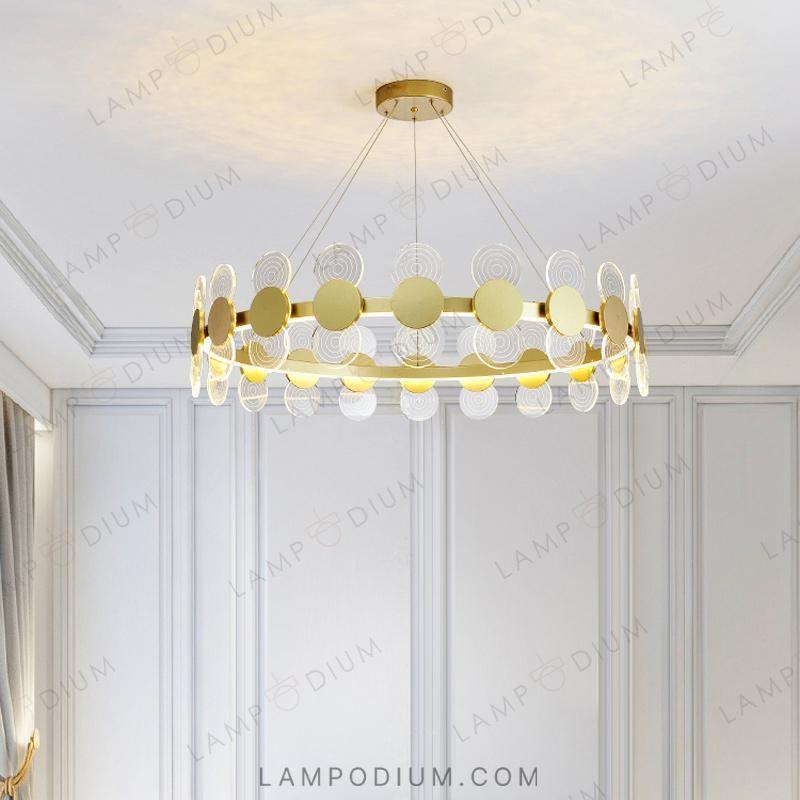 Circular chandeliers and light fixtures GEMMA