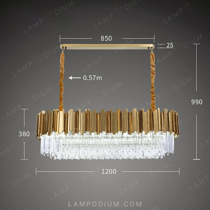 Linear, row luminaire GENEVA LONG