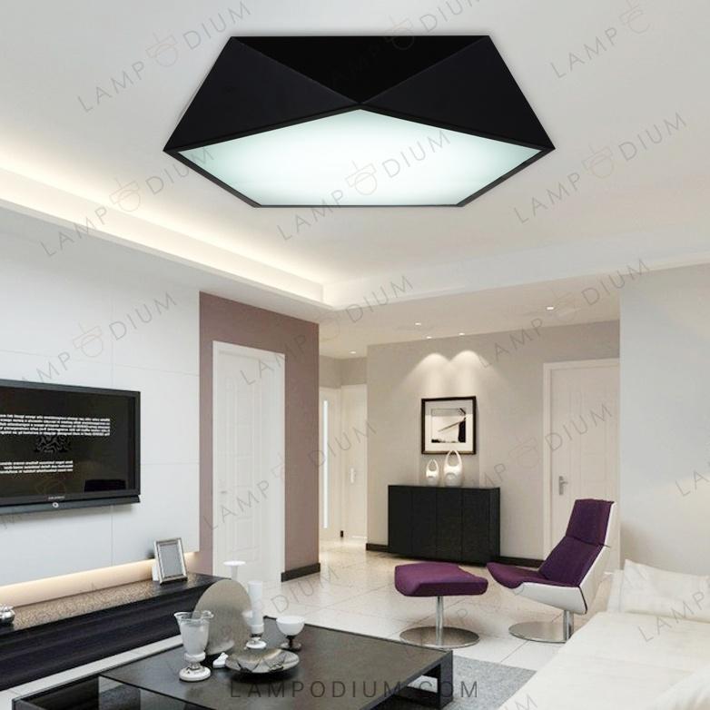 Ceiling lightfixture GEOMETRIC B&W